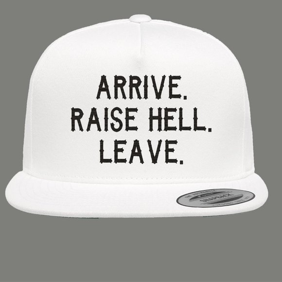 ARRIVE RAISE HELL LEAVE Snapback Cap STONECOLD - Picture 2 of 2